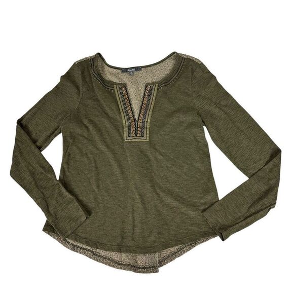 Miss Me Tops - Miss Me Small Long Sleeve Top V-Neck